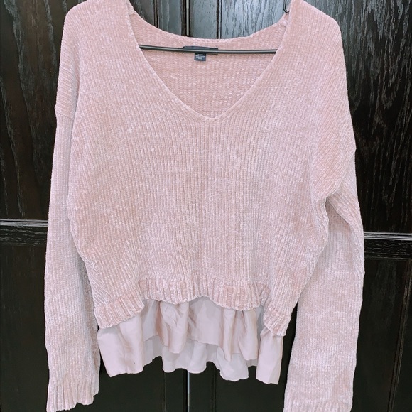 American Eagle chenille peplum hem sweater - Picture 3 of 3